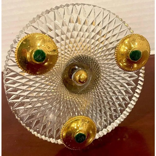 Traditional Baccarat Ormolu Putto and Cut Crystal Tazza For Sale - Image 3 of 12