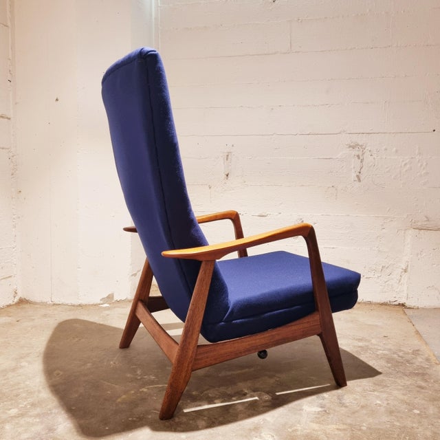 Rock Siësta Tilting Highback Lounge Chair by A. Relling and T. Bekken for Arnestad Bruk, Norway, 1957 For Sale - Image 13 of 18