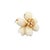 Early 21st Century White Onyx Diamond 18k Yellow Gold Flower Brooch For Sale - Image 5 of 6