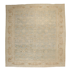 Antique Zabihi Collection Light Blue Green Persian Malayer Rug