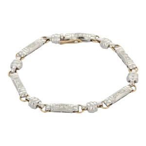 Art Deco Diamond Bracelet in 18k White Gold, 1.05ct Pave Set, by VRJewels