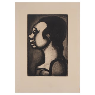 Georges Rouault, Portrait of the Lady: In Profile, 1928, Original Etching For Sale