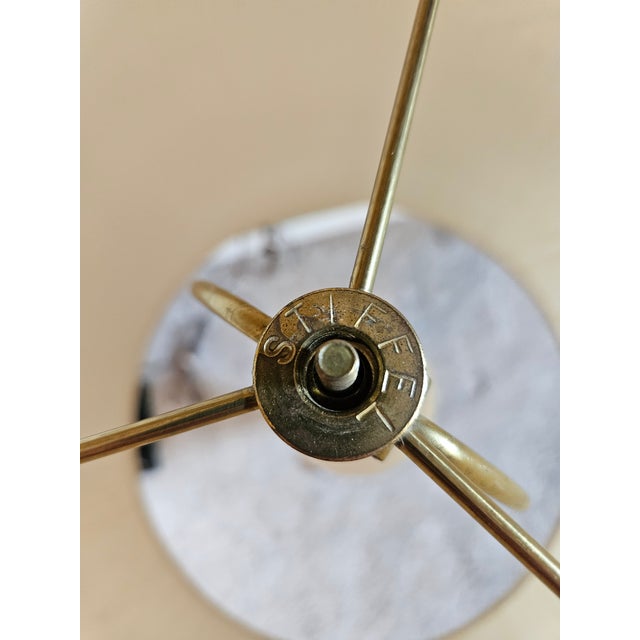 Vintage Stiffel Brass Urn Trophy Lamps With Shades - A Pair For Sale - Image 10 of 11