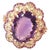 Bochic “Orient” Amethyst & Multi Gem Cocktail Ring Set 18K Gold & Silver, Size 7 For Sale
