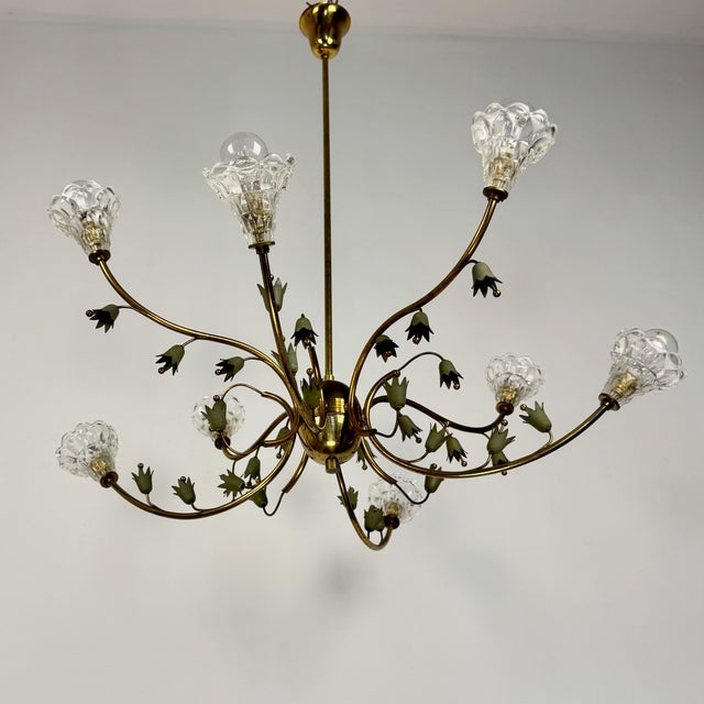 1950s Mid-Century Modern Florentine Sputnik Eight-Arm Chandelier, 1950s For Sale - Image 5 of 10