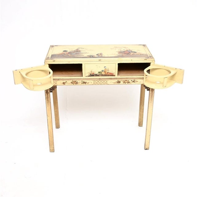 Antique Chinoiserie Lacquered Console Table, 1920s For Sale - Image 4 of 16