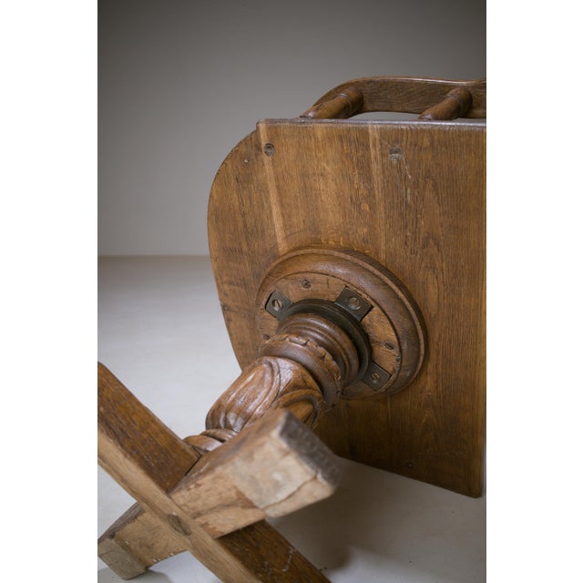 Oak Swivel Armchair, 1910s For Sale - Image 14 of 15
