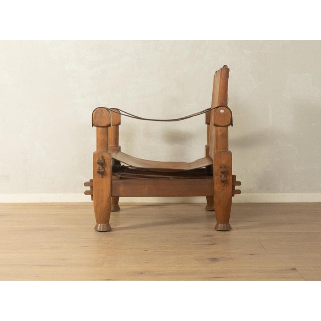 Brutalist Vintage Brutalist Safari Armchair For Sale - Image 3 of 9