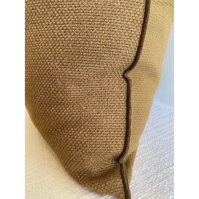 Fromentera French Linen Accent Pillow in Cappucino With Insert For Sale - Image 4 of 5