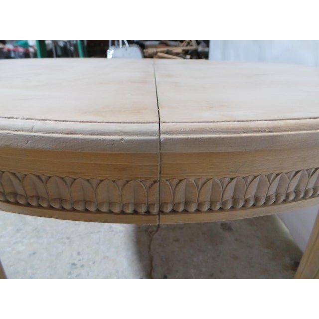 1940s Swedish Gustavian Style Natural Finish Round Table For Sale - Image 5 of 9