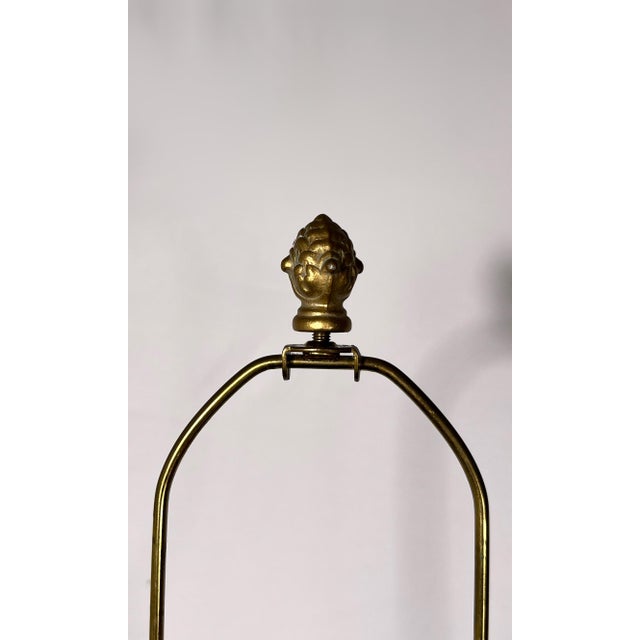 1950s Monumental 35" Paul Hanson Neoclassical Fluted Crystal & Brass Column Lamp For Sale In Houston - Image 6 of 12