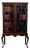 Antique Early 20th Century English Mahogany Glazed Display Cabinet For Sale