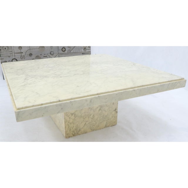 Large Square White Marble Coffee Table Chairish