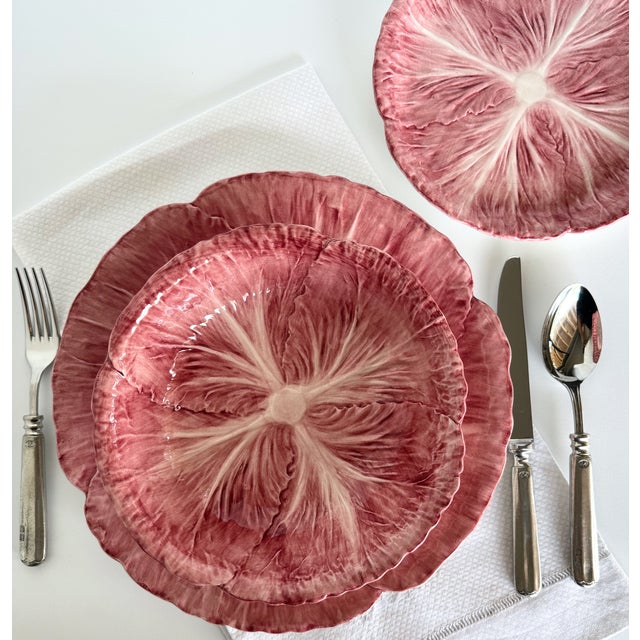 Traditional Radicchio Dinner Plates , Set of 4 For Sale - Image 3 of 4