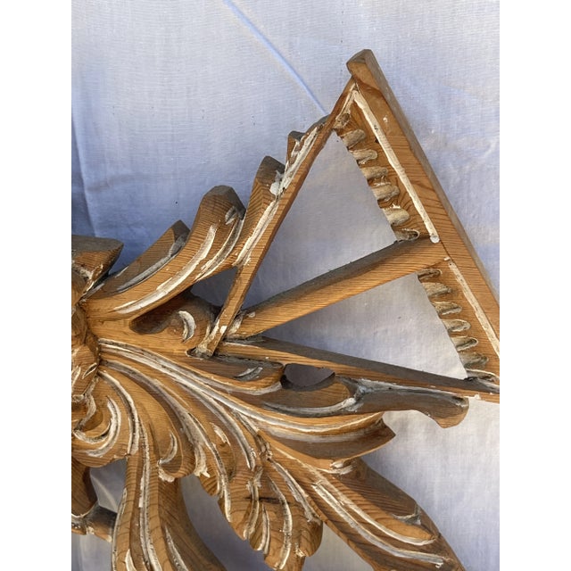 French Style Carved Wood Mantel Mirror With Garden Tools & Basket For Sale In West Palm - Image 6 of 12