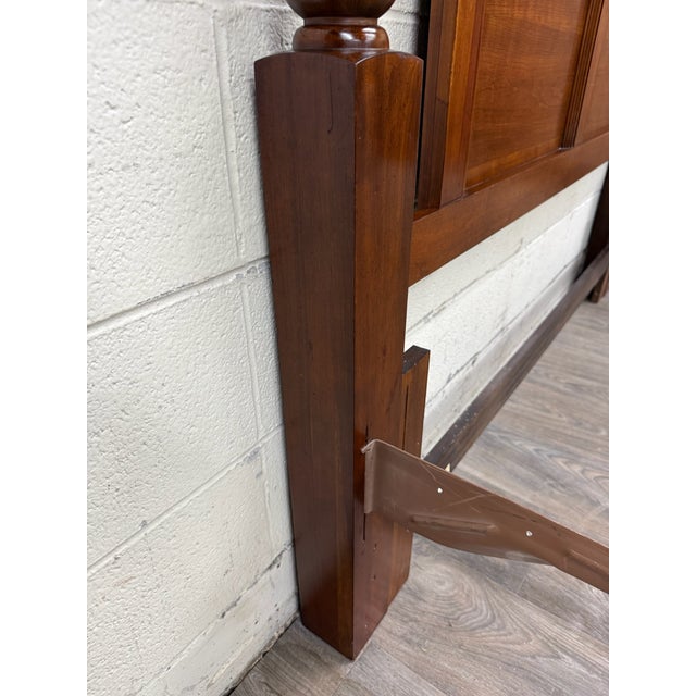 Brown Vintage Full Size Thomasville Heirloom Collection Cherry Wood Four Poster Bed For Sale - Image 8 of 18