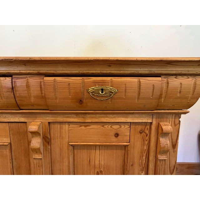 Antique Scrubbed Pine Server For Sale - Image 11 of 12