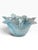 Italian Vintage Blue Art Glass Bowl | Sculptural Ruffled Freeform Rim | Handkerchief Style For Sale - Image 3 of 5