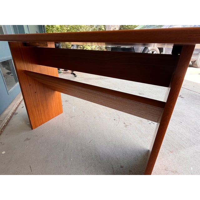 Wood Gangsø Møbler Danish Modern Teak Console Table With Ceramic Tile Inset — Model 417, Made in Denmark, C. 1960s–70s For Sale - Image 7 of 9