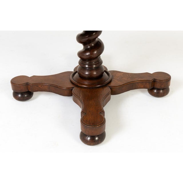 Wood Large 19th Century English Oak Drum Table For Sale - Image 7 of 10