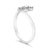 Haus of Brilliance 10K White Gold 1/4 Cttw Lab Grown Diamond Vertical Three Stone Ring - Size 6 For Sale - Image 4 of 6