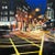 Textile New Cross London City Street Scene at Night by British Urban Landscape Artist For Sale - Image 7 of 7