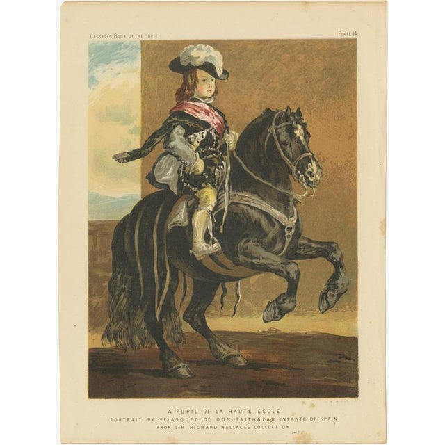 Cassell and Company after Diego Velázquez, Prince on Horseback, 1880, Chromolithograph For Sale - Image 9 of 9