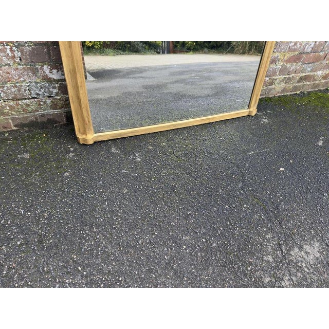 Large Antique English Arched Top Gilt Overmantle Mirror, 19th Century For Sale - Image 3 of 6