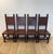 An elegant set of four authentic Spanish Colonial Revival dining chairs by South Cone Trading Co. Each chair features...
