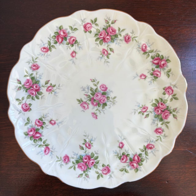 Vintage English Bone China Decorative Dessert Plate For Sale - Image 11 of 14