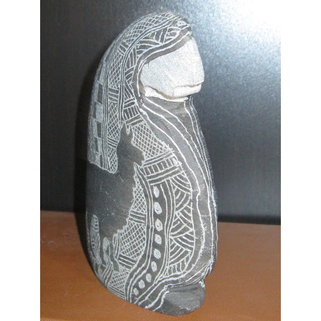 Tribal 1990s Hopi Native American Painted Stone, Artist Signed Beem For Sale - Image 3 of 6