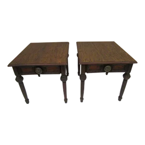 Vintage Mersman Wood End Tables - Set of 2