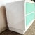 Wood 1980s Postmodern White and Turquoise Lacquer Laminate Waterfall Nightstand For Sale - Image 7 of 7