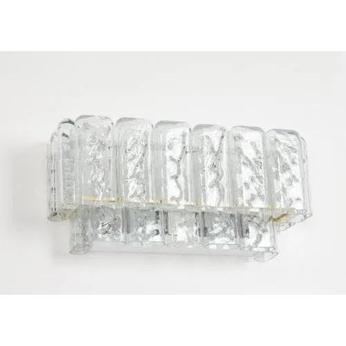 Brass and Murano Glasses Wall Sconces attributed to Doria, Germany, 1960s For Sale - Image 8 of 10