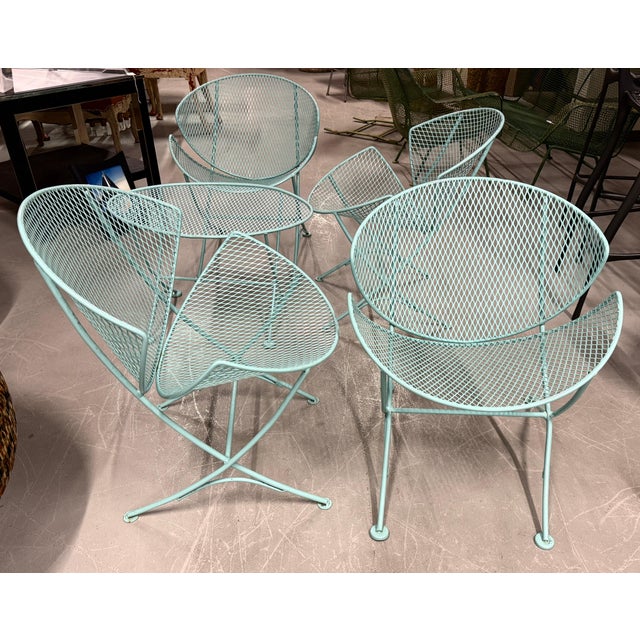 1960s Tempestini for Salterini set of Orange Slice Clamshell Chairs and Table, Attributed For Sale - Image 12 of 18