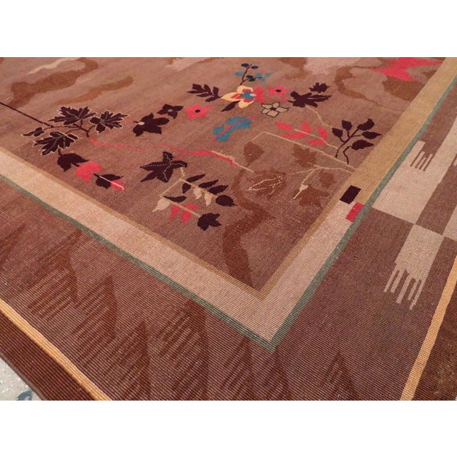 Galerie Shabab Collection Early 20th Century Chinese Art Deco Inspired Vintage Indian Carpet For Sale In New York - Image 6 of 7