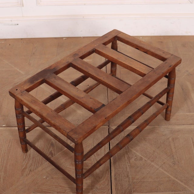Antique English Luggage Stand, 1890s For Sale - Image 4 of 6