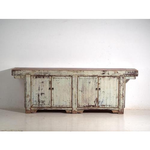 Antique Altar Sideboard in Lacquered Pine, China, 1900 For Sale - Image 3 of 14