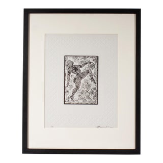 Signed Abstract Intaglio Print by Martin Barooshian For Sale