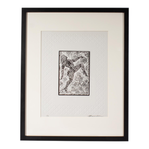 Signed Abstract Intaglio Print by Martin Barooshian