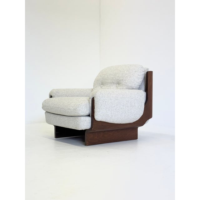 Wood Mid-Century Italian Brutalist Lounge Chair, 1970s For Sale - Image 7 of 16