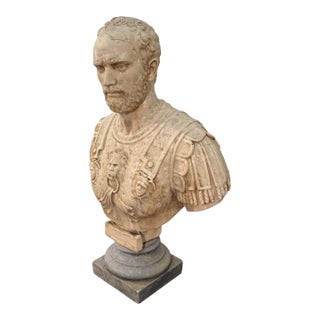 Neoclassical Marble Bust of a Roman General For Sale