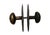 1970s Southwestern Cast Bronze Doorknob Set For Sale - Image 4 of 5