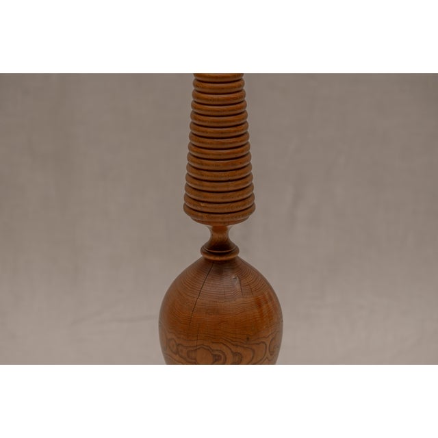 Large Mid-Century Modern French Wooden Floor Lamp, 1960s For Sale - Image 3 of 8