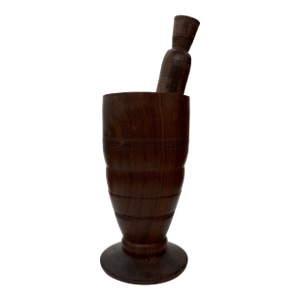 Beautiful Antique Wooden Mortar and Pestle