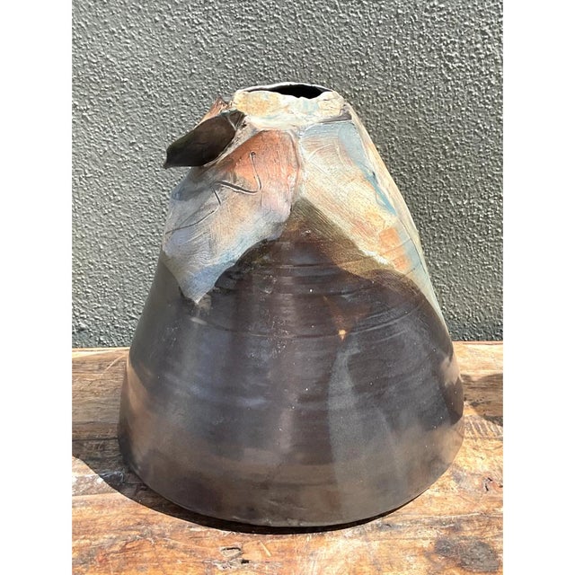 Vintage Abstract Ceramic Vase For Sale - Image 10 of 12