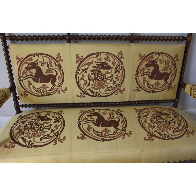 Louis XIII Sofa in Rosewood, 1860s For Sale - Image 3 of 10