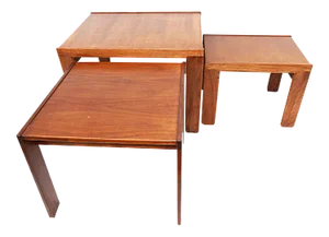 Model 777 Walnut Coffee Tables by Tobia & Afra Scarpa for Cassina, 1960s, Set of 3