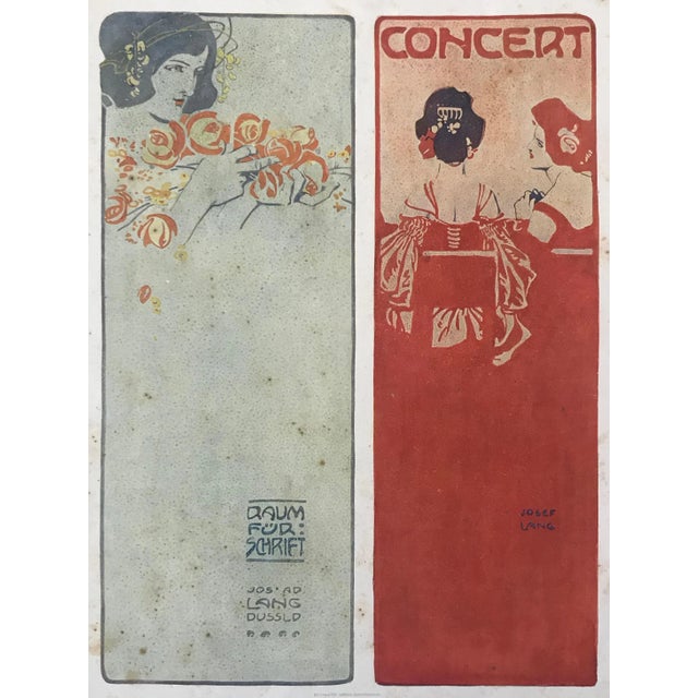 Paper 1906 Original German Art Nouveau Poster, Decorator Print, #18, Art Deco Fashion For Sale - Image 7 of 8