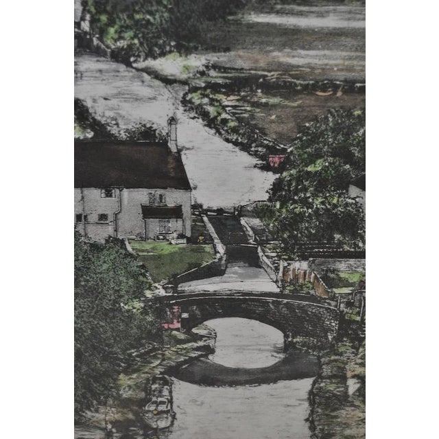 Rustic Don Magno "Brighton Canal" Aquatint Etching For Sale - Image 3 of 11